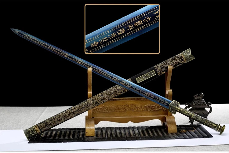Long Han Sword Eight-Sided Metal Handle One-Piece Hard Sword